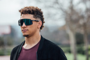 1UP Sports Marketing client Patrick Mahomes looking fly in his Oakley shades